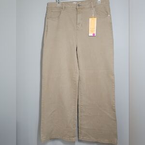 Risen Women's Khaki Flare Jeans 2X NWT